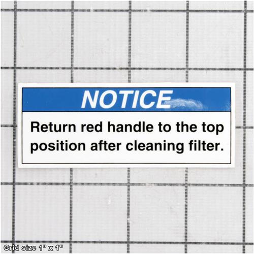 RED HANDLE NOTICE LABEL