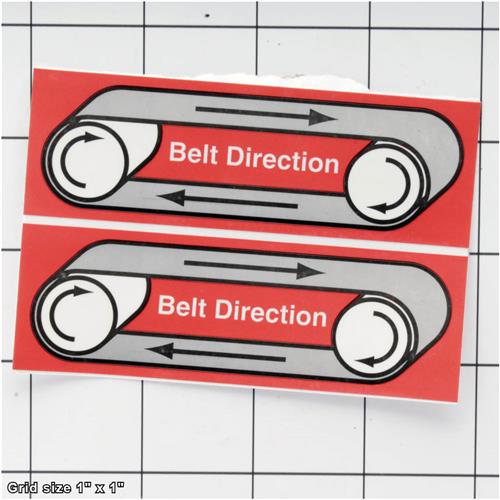BELT DIRECTION LABEL