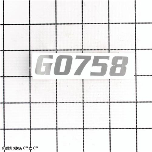 MODEL NUMBER LABEL P-7535C