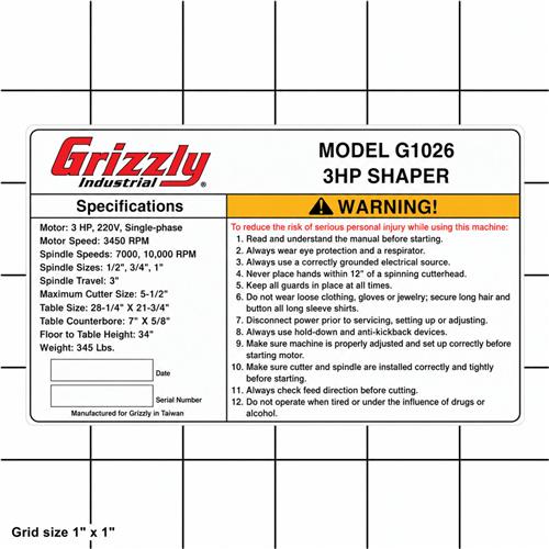 MACHINE ID LABEL