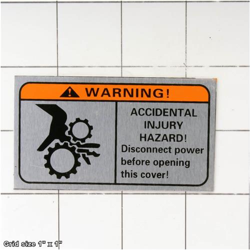 PINCH HAZARD LABEL