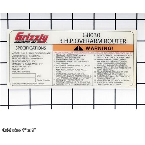 WARNING/ID LABEL
