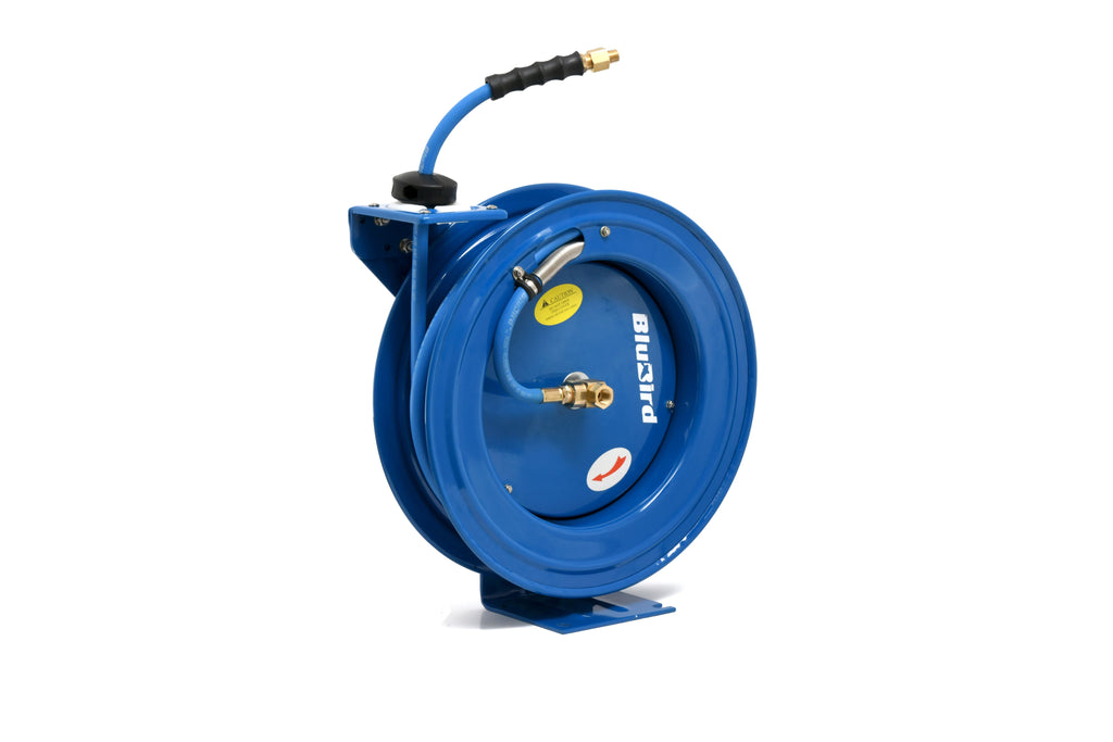 3/8 x 75' BluBird Heavy Duty Hose Reel: Ideal for Construction & Automotive