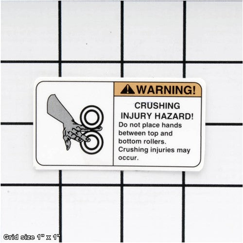 SLIP ROLL WARNING 2.8W X 1.5H
