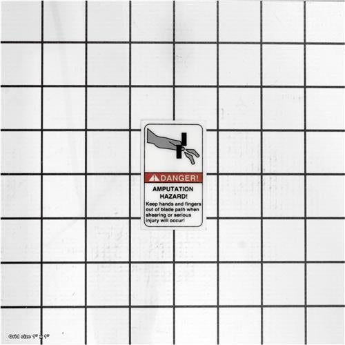 AMPUTATION HAZARD LABEL