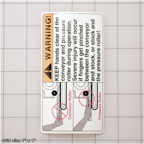 KEEP HANDS AWAY LABEL