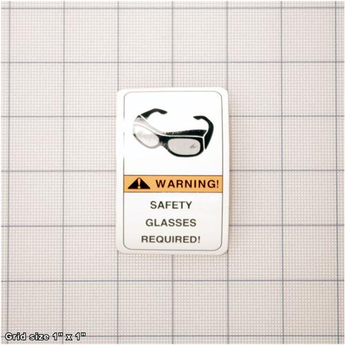 SAFETY GLASSES LABEL