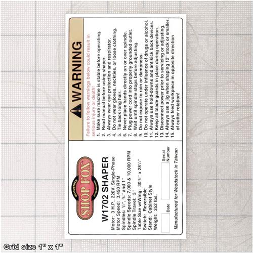 MACHINE ID/ WARNING