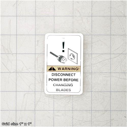 WARNING UNPLUG LABEL