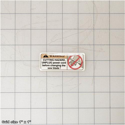 BLADE SAFETY LABEL