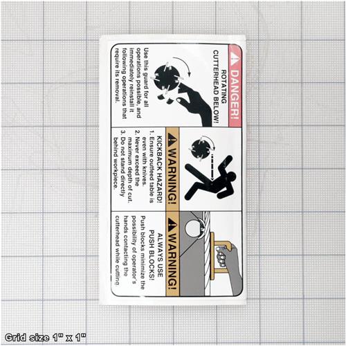 GUARD WARNING LABEL