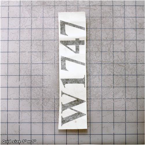 MODEL NUMBER LABEL