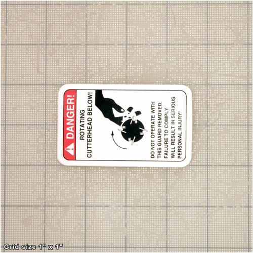 CUTTERHEAD WARNING LABEL