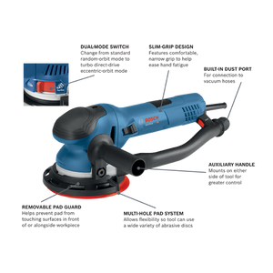 Bosch 6 In. Dual-Mode Random Orbit Sander