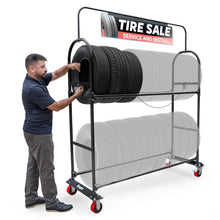 Load image into Gallery viewer, Ranger TSR-2S Heavy-Duty Mobile Tire Display Rack - 2-Tier (5216274)