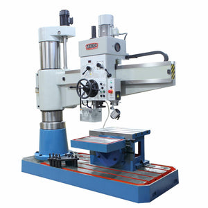 Baileigh Industrial 220V 3Ø Hydraulic Variable Speed Radial Drill, MT5 Spindle, Quick Change Tool Set and Rotary Axis