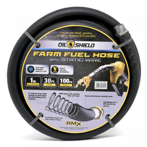 OilShield 1" Fuel Transfer Hose with MNPT Fittings for Gasoline, Diesel, Biodiesel and Kerosene