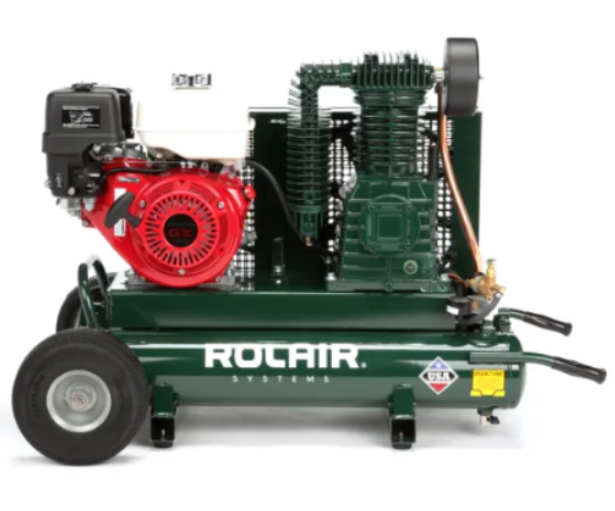 Rolair Systems Electric Start - 90 PSI @ 20.1 CFM 270cc Honda GX270 Engine 9 gal. Gas-Powered Air Compressor