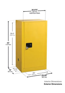 Sure-Grip® EX Compac 15-gal.capacity Flammable Cabinet w/ 1 Shelf & 1 Self-Close Door - Red