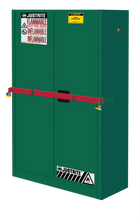 Load image into Gallery viewer, 45 Gallon, 2 Shelves, 2 Doors, Self Close, Pesticides Safety Cabinet With Steel Bar, Sure-Grip® EX High Security, Green - SC29884P