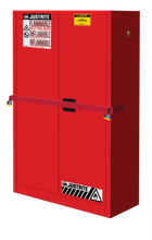 Load image into Gallery viewer, 45 Gallon, 2 Shelves, 2 Doors, Self Close, Flammable Cabinet, High Security With Steel Bar, Red - SC29884R