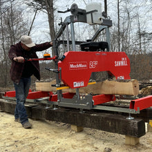 Load image into Gallery viewer, MechMaxx 26" Portable Sawmill, 420cc 15HP E-Start Gasoline Engine, 20" Board Width, 13' Track Length, SM-26