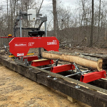 Load image into Gallery viewer, MechMaxx 26" Portable Sawmill, 420cc 15HP E-Start Gasoline Engine, 20" Board Width, 13' Track Length, SM-26
