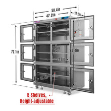 Load image into Gallery viewer, MechMaxx 1-60% RH Nitrogen Dry Cabinet 1430L Desiccator Cabinet Low Humidity Storage, 304 Stainless Steel, NC1430BSS-6