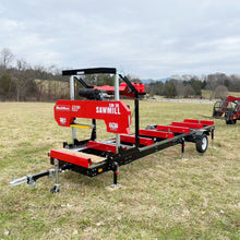 Load image into Gallery viewer, MechMaxx 36" MAX Portable Sawmill, 25HP 750cc ZONSEN V-Twin Engine, 36" Board Width, 20' Track Length, SM-36MAX