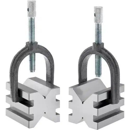 Grizzly T23889 - V-Block Set with Clamp-Double Slot