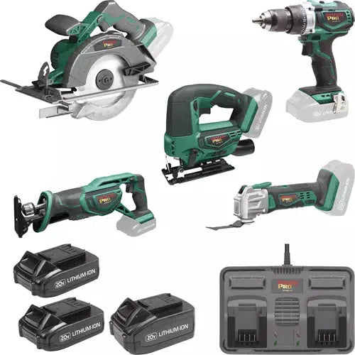 Grizzly PRO T30308 - 20V 5-Tool Contractor Kit