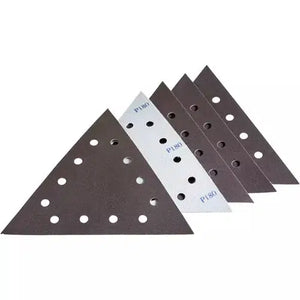 Grizzly T30680 - 11-1/4" A/O Drywall Sanding Triangle, 180 Grit H&L 12 Hole, 5 pk.