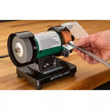 Load image into Gallery viewer, Grizzly T32002 - 1/4 HP Variable-Speed Mini Benchtop Grinder/Buffer with Rotary Shaft