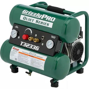 Grizzly PRO T32336 - 4-Gallon Oil-Free Quiet Series Air Compressor