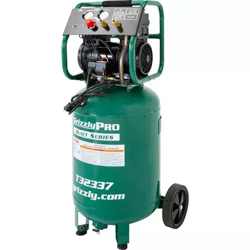 Grizzly PRO T32337 - 20-Gallon Oil-Free Quiet Series Air Compressor