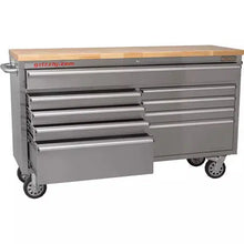 Load image into Gallery viewer, Grizzly T33255 - 61&quot; 9 Drawer Stainless Steel Tool Chest