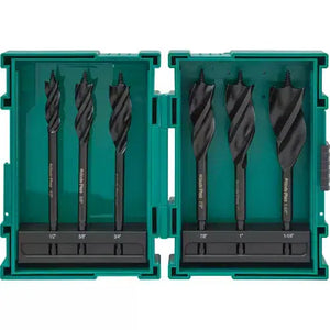 Grizzly PRO T33847 - Three Flute Quick-Release Hex Shank Speed Boring Bit Set, 6 Pc.