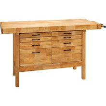 Load image into Gallery viewer, 66" 2 Cabinet/6 Drawer Butcher Block Workbench