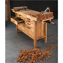 Load image into Gallery viewer, 66" 2 Cabinet/6 Drawer Butcher Block Workbench