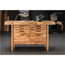 Load image into Gallery viewer, 66" 2 Cabinet/6 Drawer Butcher Block Workbench