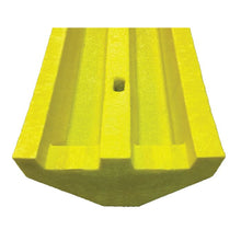 Load image into Gallery viewer, 8ft Truck Recycled Plastic Parking Stop with Lag Bolt Hardware for Concrete Installs, Yellow — image 4 of 4
