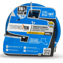 Load image into Gallery viewer, Blu Shield Tough Tek Rubber Pressure Washer Hose 1/2" X 15' (4000:16000 PSI) 2 Pack