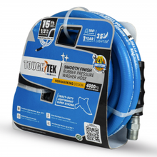 Load image into Gallery viewer, Blu Shield Tough Tek Rubber Pressure Washer Hose 1/2" X 15' (4000:16000 PSI) 2 Pack