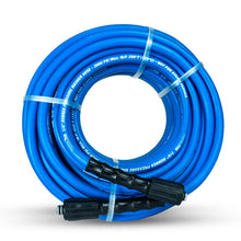 Load image into Gallery viewer, Tough-Tek Rubber Pressure Washing Hose 1/4" X 100' with M22 Coupler-BLUE