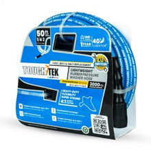 Load image into Gallery viewer, Tough-Tek Rubber Pressure Washing Hose 1/4" X 50' with M22 Coupler-BLUE