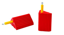 Load image into Gallery viewer, General-Purpose Utility Wheel Chocks, Roped Pair, 30,000 lb Load Capacity, 27-32 in. Tires - UC1400-4.5-P