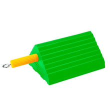 Load image into Gallery viewer, General Purpose Single Wheel Chock, SafeRay™ Hi-Viz Green Urethane, for Vehicles up to 60,000 Lbs. — image 2 of 2