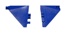 Load image into Gallery viewer, Male Side Ramp, ADA Accessibility, 3-Channel Cable Cover, Protects up to 2.25" Dia. Lines, Yellow Jacket® AMS® Modular Cable Protector System, Blue - WSA-225-BFM-BLU