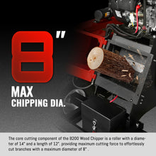 Load image into Gallery viewer, MechMaxx 8 inch ZONSEN E-Start 1000cc 35hp Gas Powered 4 - Wheel Drum Wood Chipper with Taillight, B200