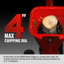 Load image into Gallery viewer, MechMaxx 4 inch DUCAR 212cc 7hp Gas Engine Powered Wood Chipper with Towbar, GS650